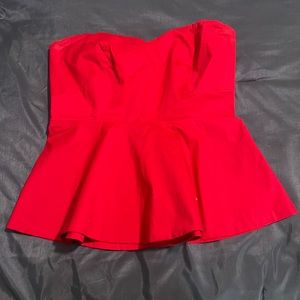 Red Peplum Shirt